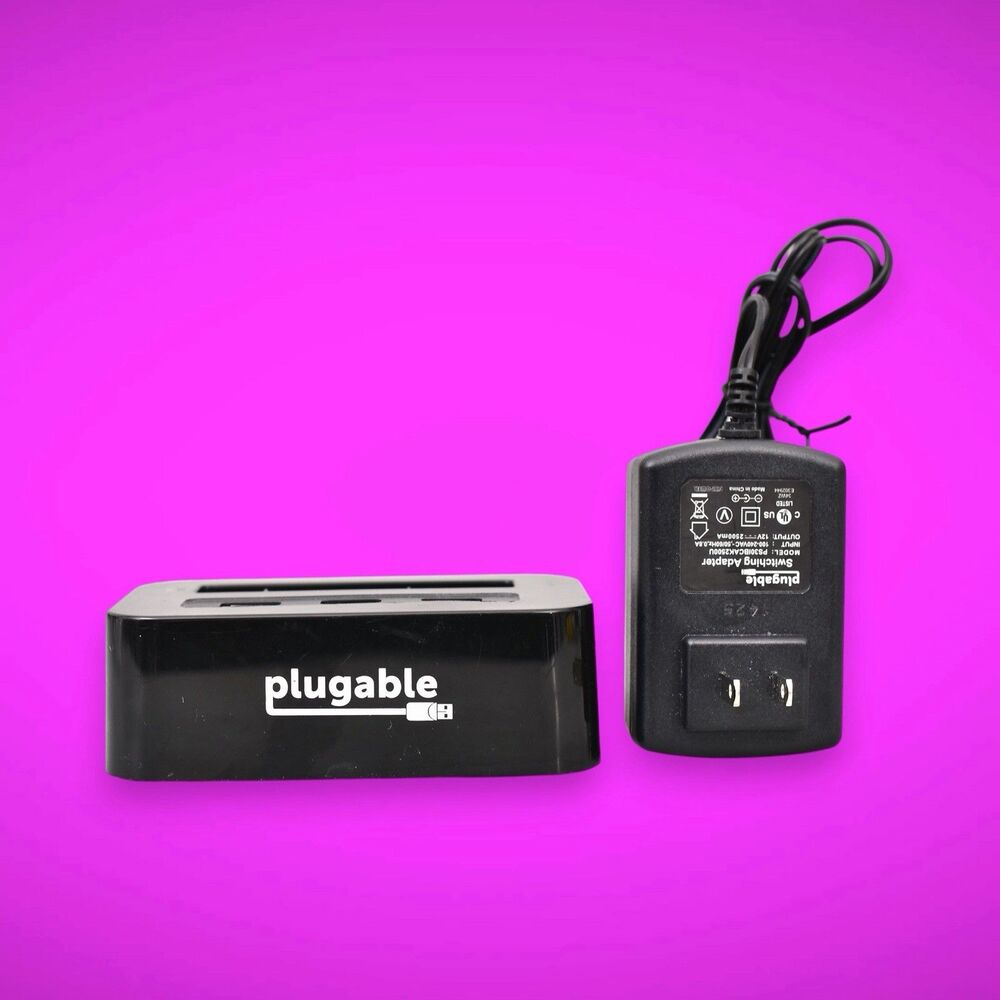 Plugable 2.5" Sata Hard Drive HDD Docking Station Reader USB 3.0 Hub Pss-sdh1